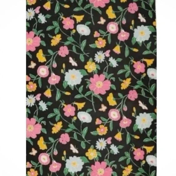 Kate Spade Floral Black Scarf NWT - Picture 2 of 5